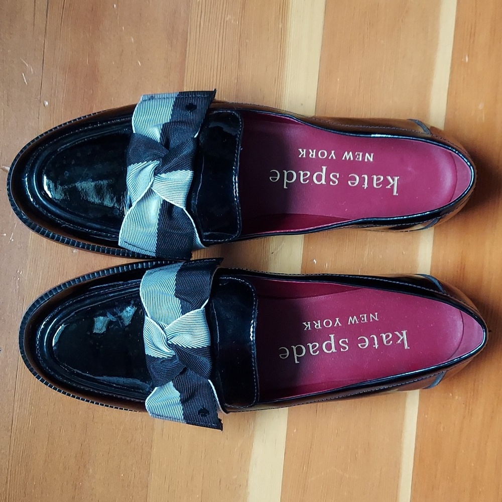 Kate Spade Leandra Loafer black patent leather